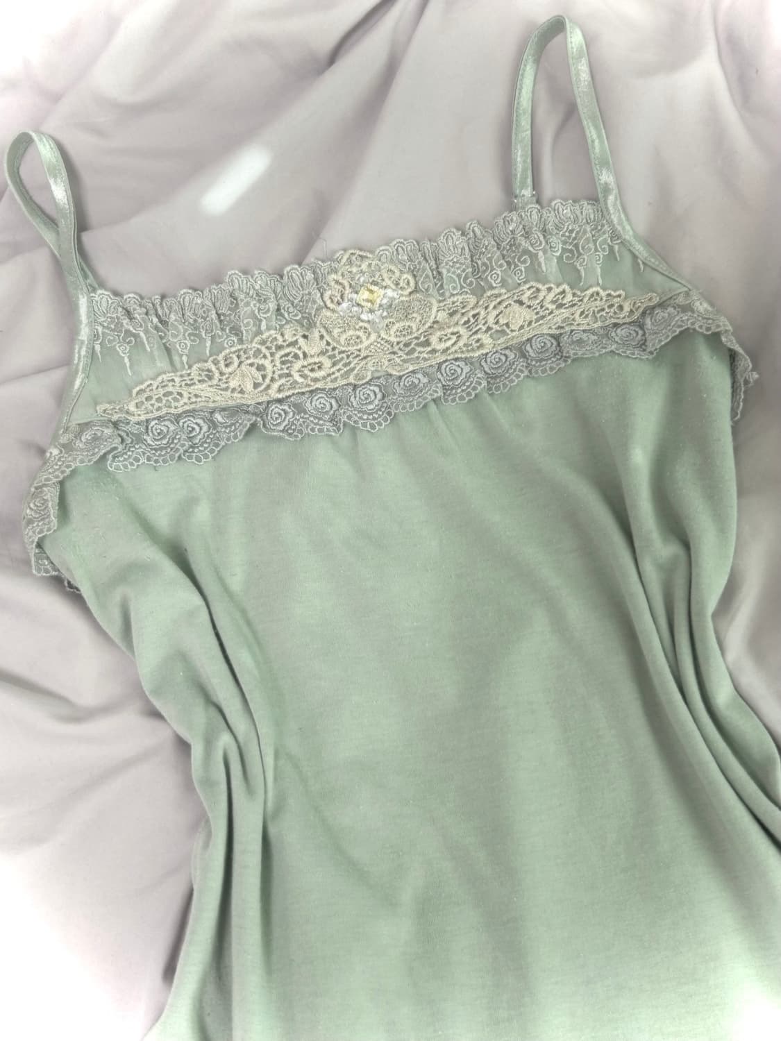 빈티지 엑시즈팜 민트 비즈 르네상스 페어리 슬리브리스 상품이미지2