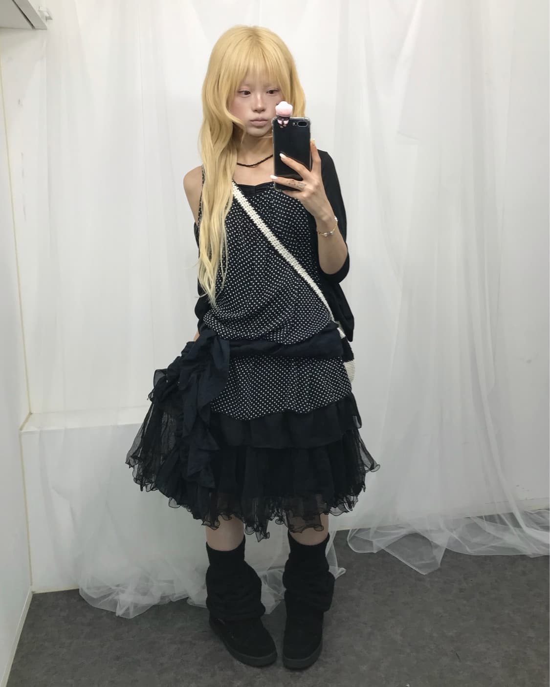 𝜗𝜚도트 쉬폰 블랙 페어리 코디 set 𝜗𝜚 상품이미지4