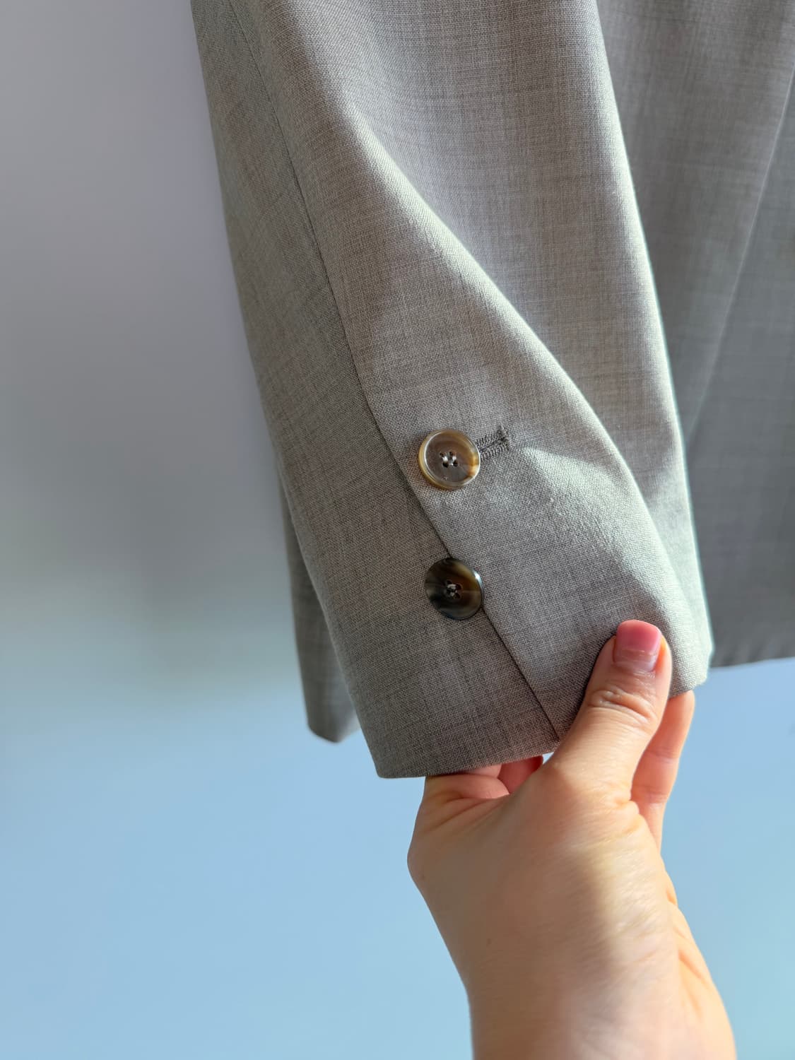 [정품] 알테(Alte) 컷오프 디테일 울 블렌드 재킷 (BEIGE) 상품이미지4