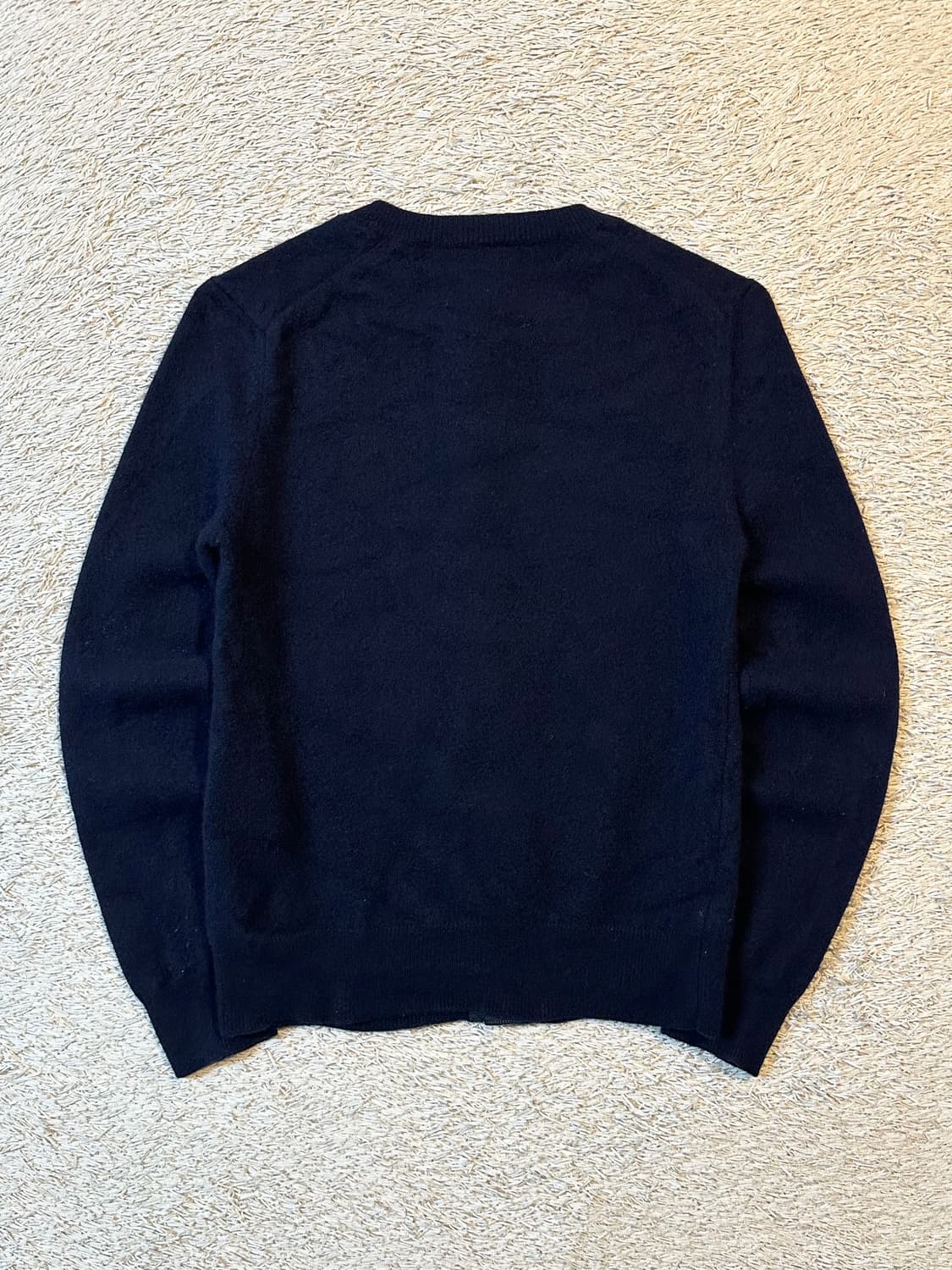 꼼데가르송 레드 하트와펜 울 가디건 네이비 상품이미지3