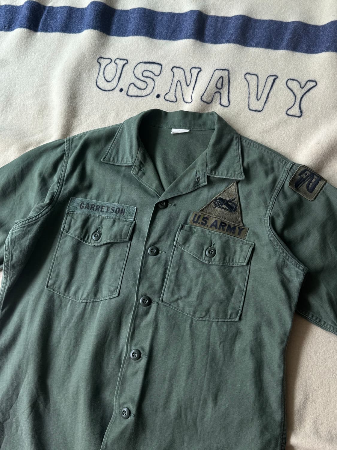 60s vietnam war OG107 shirt short sleeve 상품이미지2