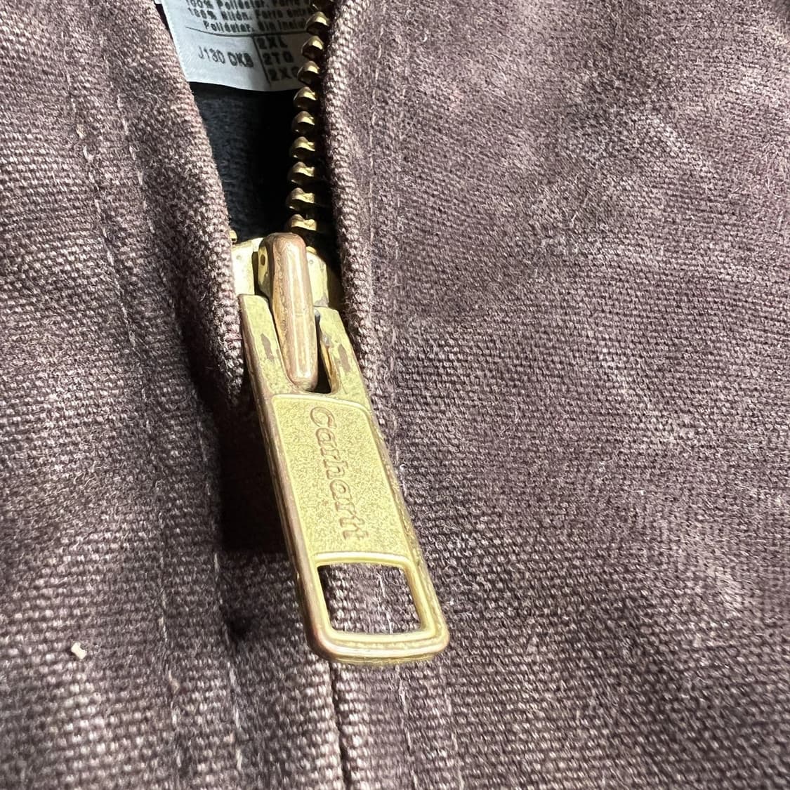 칼하트 J130 후드집업 자켓 브라운 2XL 상품이미지5
