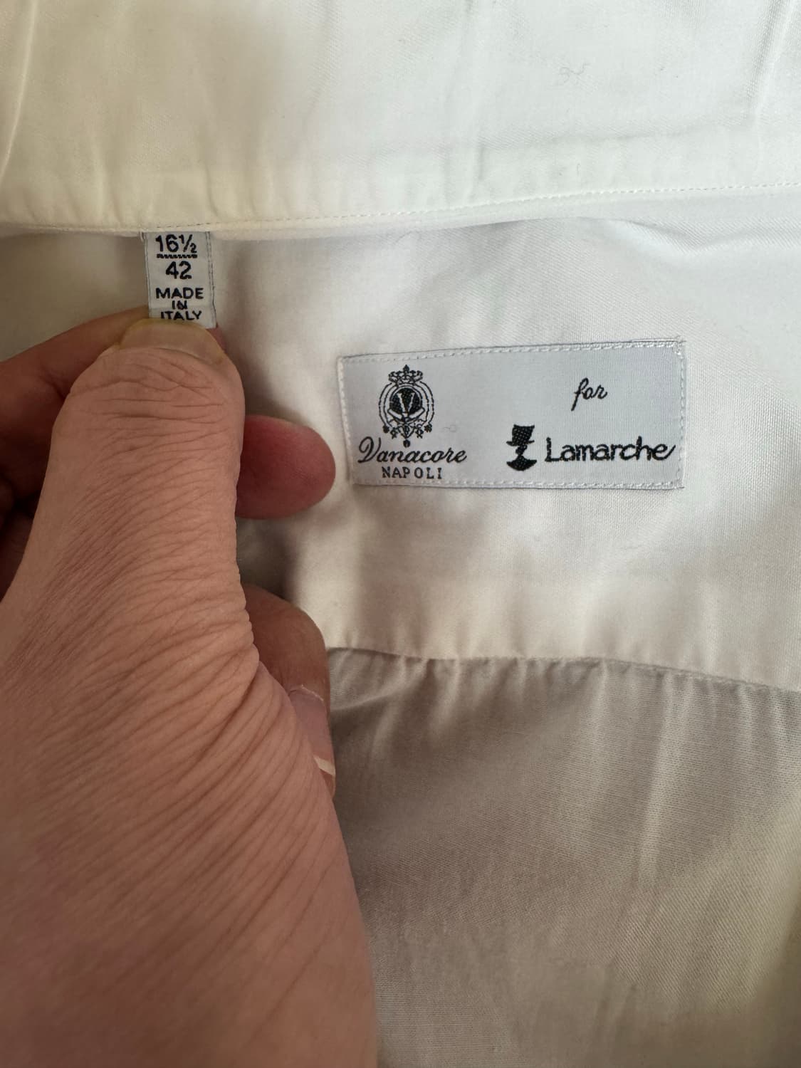 라마르쉐 바나꼬레 머신메이드 화이트 드레스셔츠 16.5/42 상품이미지4