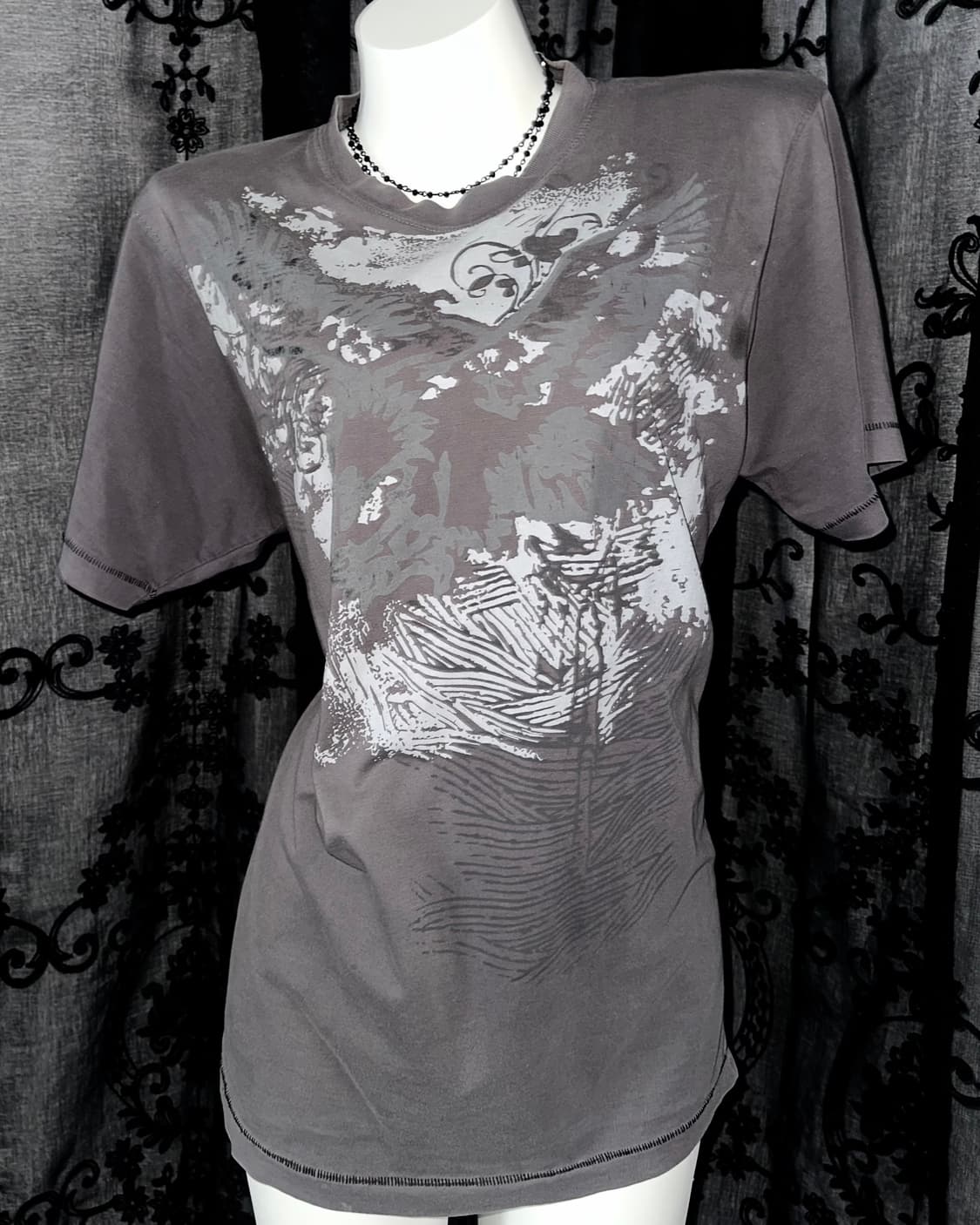 y2k Charcoal Short-sleeved 상품이미지2