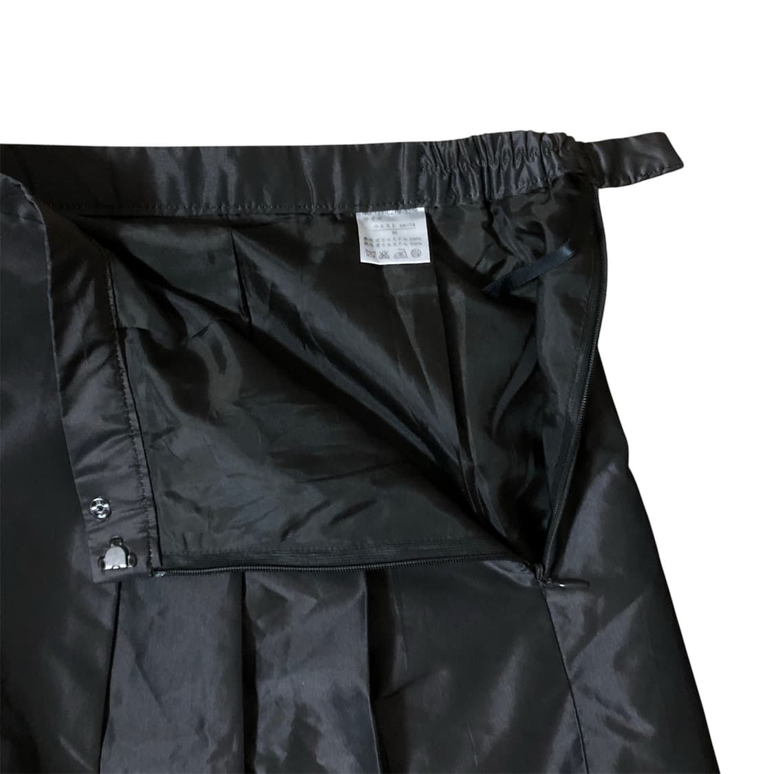 [Vintage] Charcoal Glossy Pleats Skirt 상품이미지3