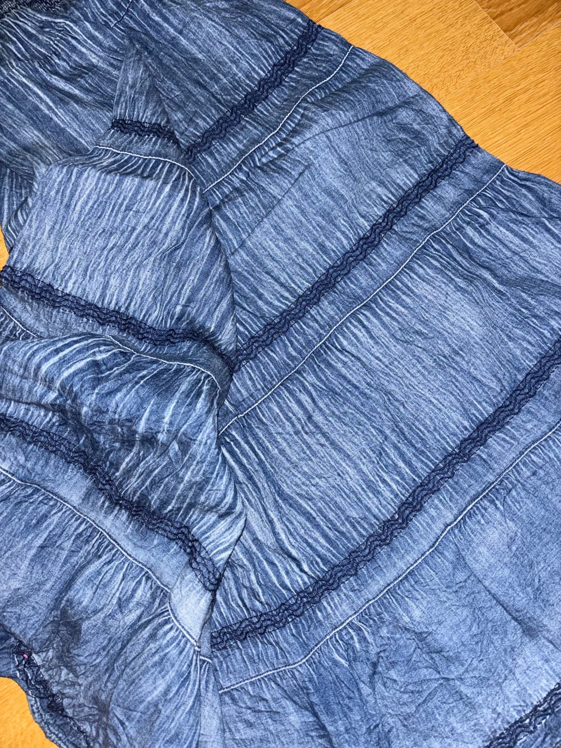 빈티지 블루 원피스 모리원피스 모리룩 상품이미지1