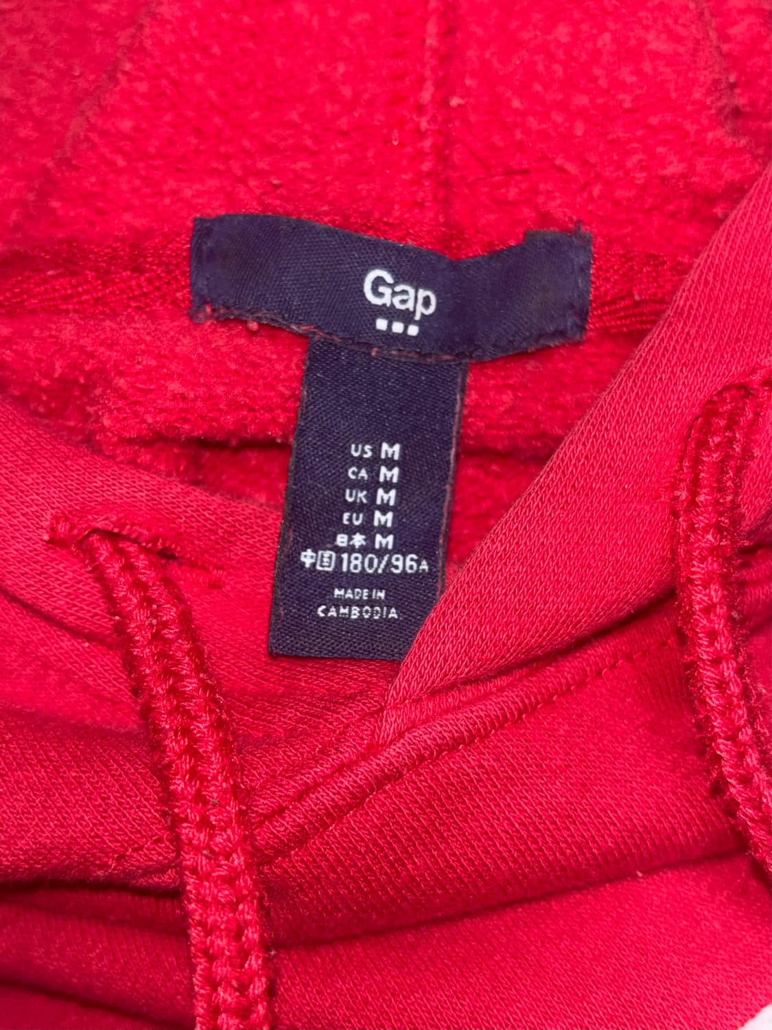 GAP 갭 레드 로고 후드티 M 상품이미지2