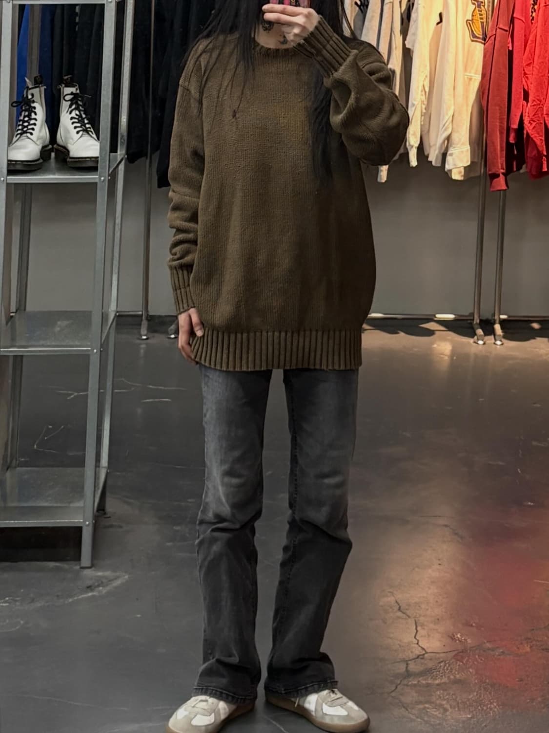 폴로랄프로렌 버건디포니 라운드넥 베이직 니트 A3689 상품이미지1