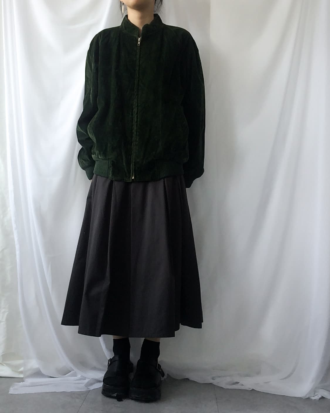 Velour high neck jacket 상품이미지7