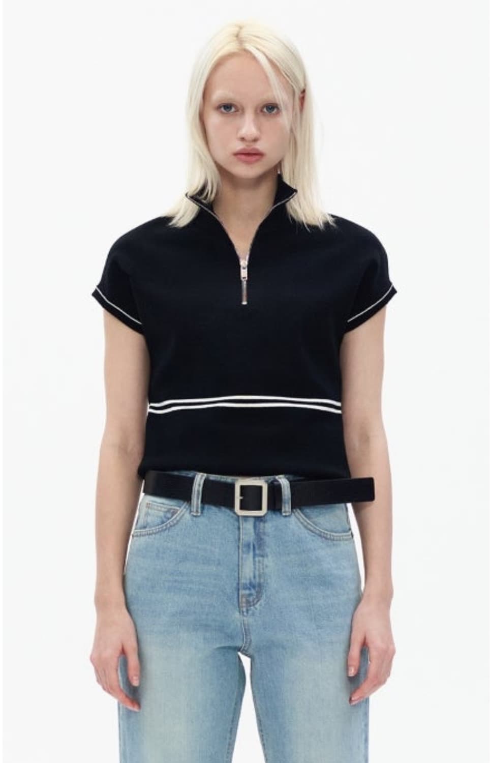 더오픈프로덕트 반집업 반팔니트 상품이미지1