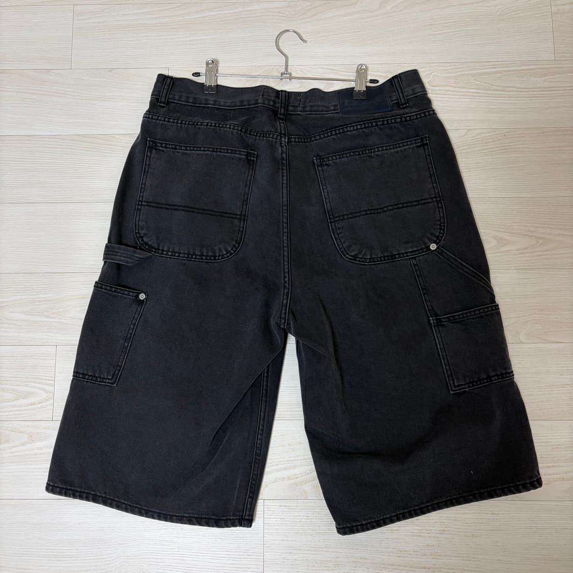 블랙아웃 피어스 더블니 쇼츠 반바지 블랙 m사이즈 상품이미지2