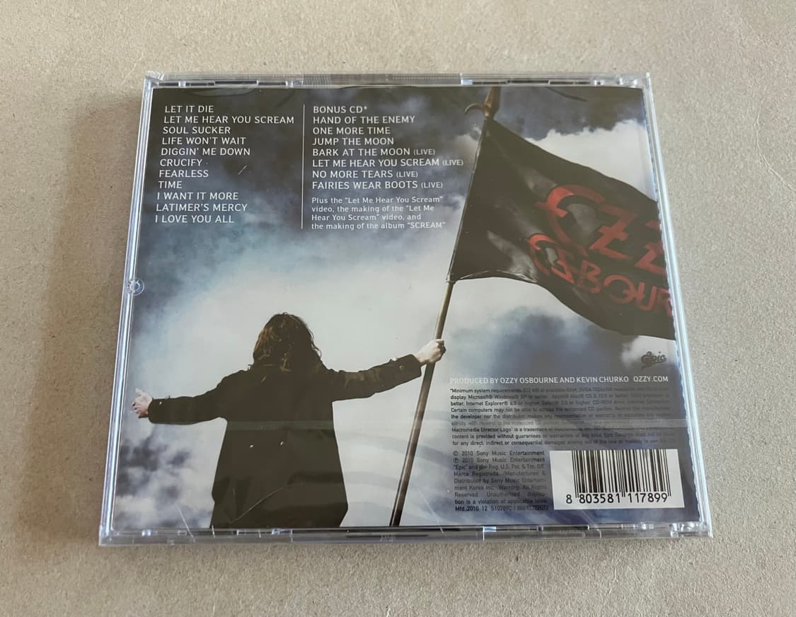 오지오스본 Scream (2CD) 디럭스 에디션 라이센스 미개봉 CD 상품이미지5