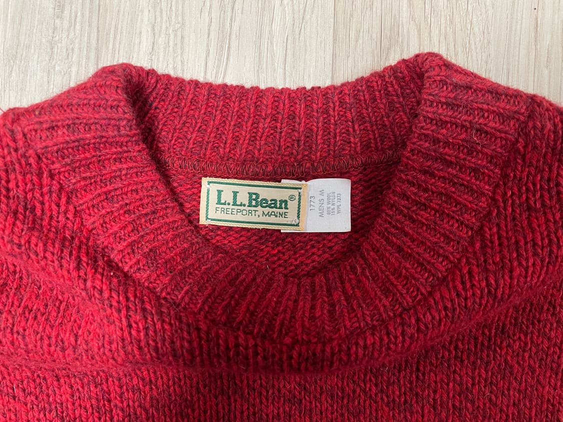 100~105) 70's 엘엘빈 멜란지 울 스웨터(RRL&LVC&폴로) 상품이미지3