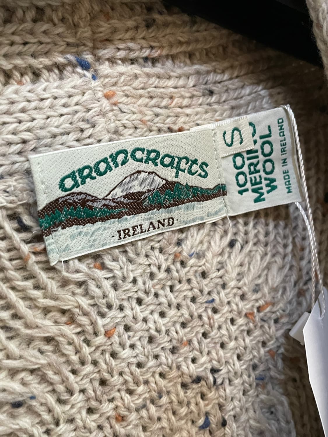 빈티지 아란 크래트 숄 카라 케이블 가디건  상품이미지6