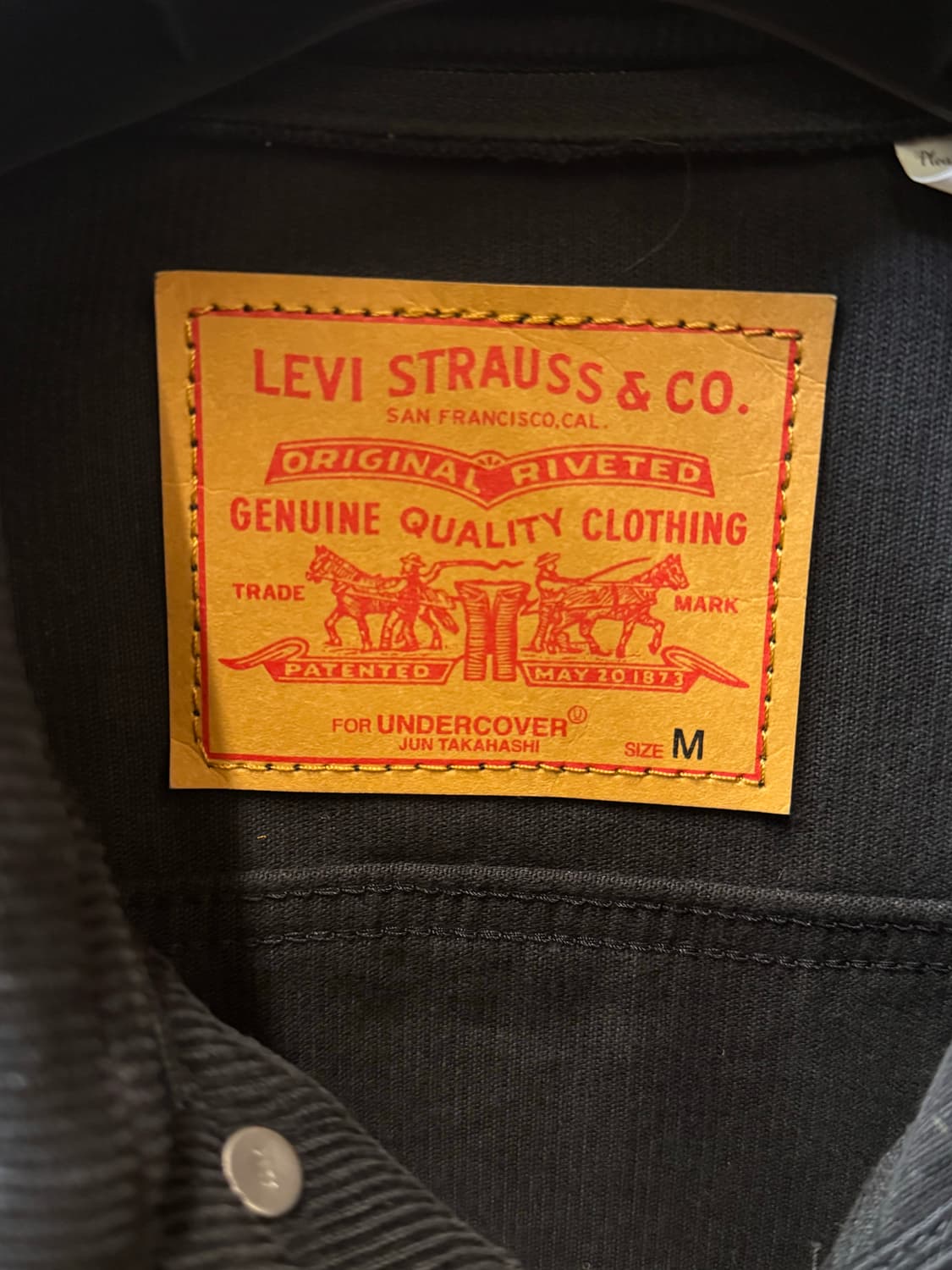 언더커버 리바이스 코듀로이 트러커 자켓 블랙 상품이미지2