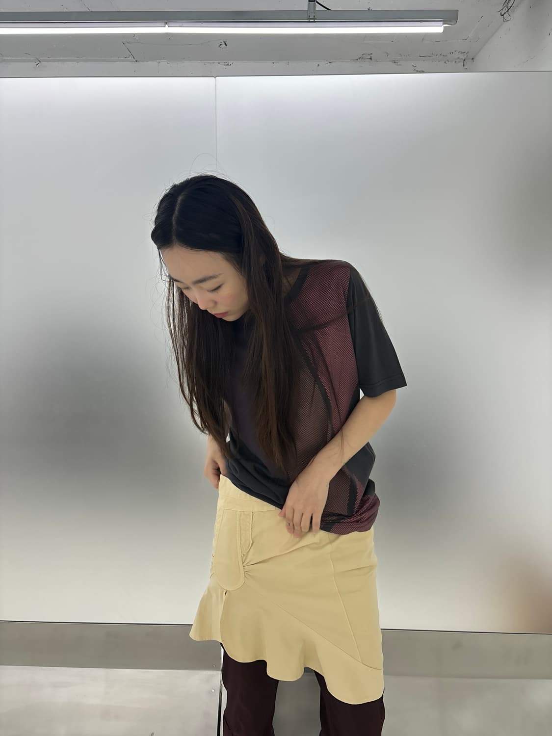 Armani cotton unbalance skirt 상품이미지5