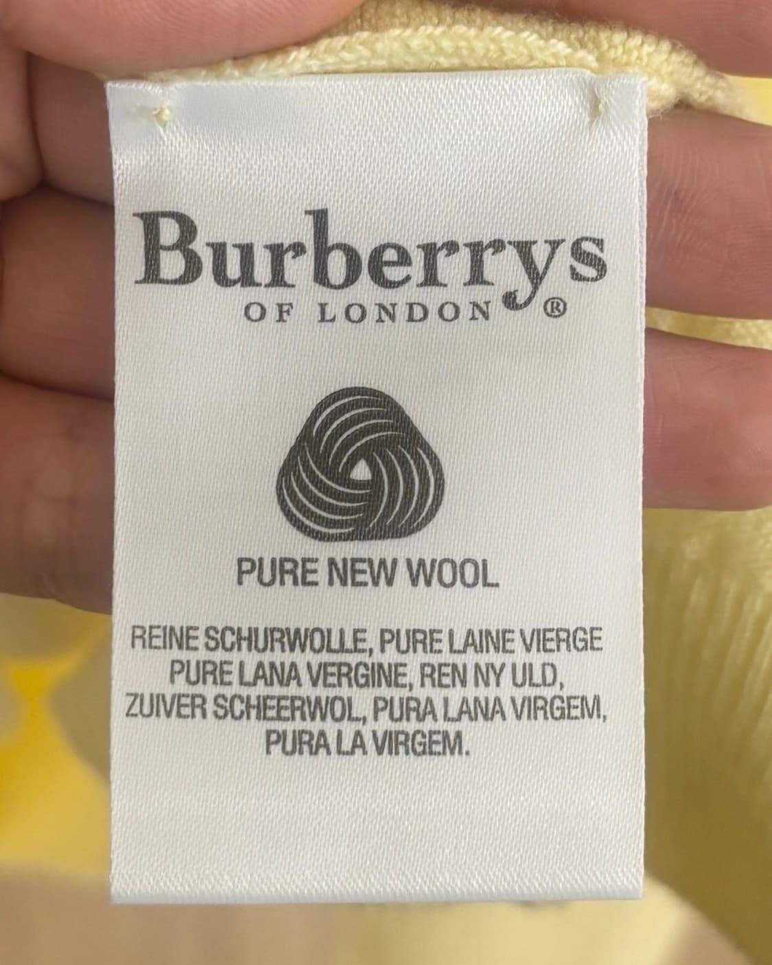 버버리 옐로우 금장 메리노 울 가디건 상품이미지8