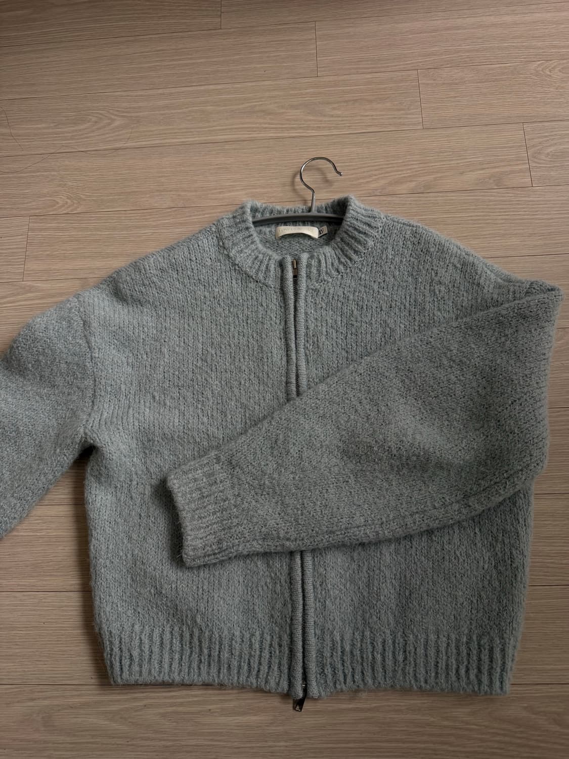 로우클래식 로클 알파카 니트 집업 스카이 블루 상품이미지4