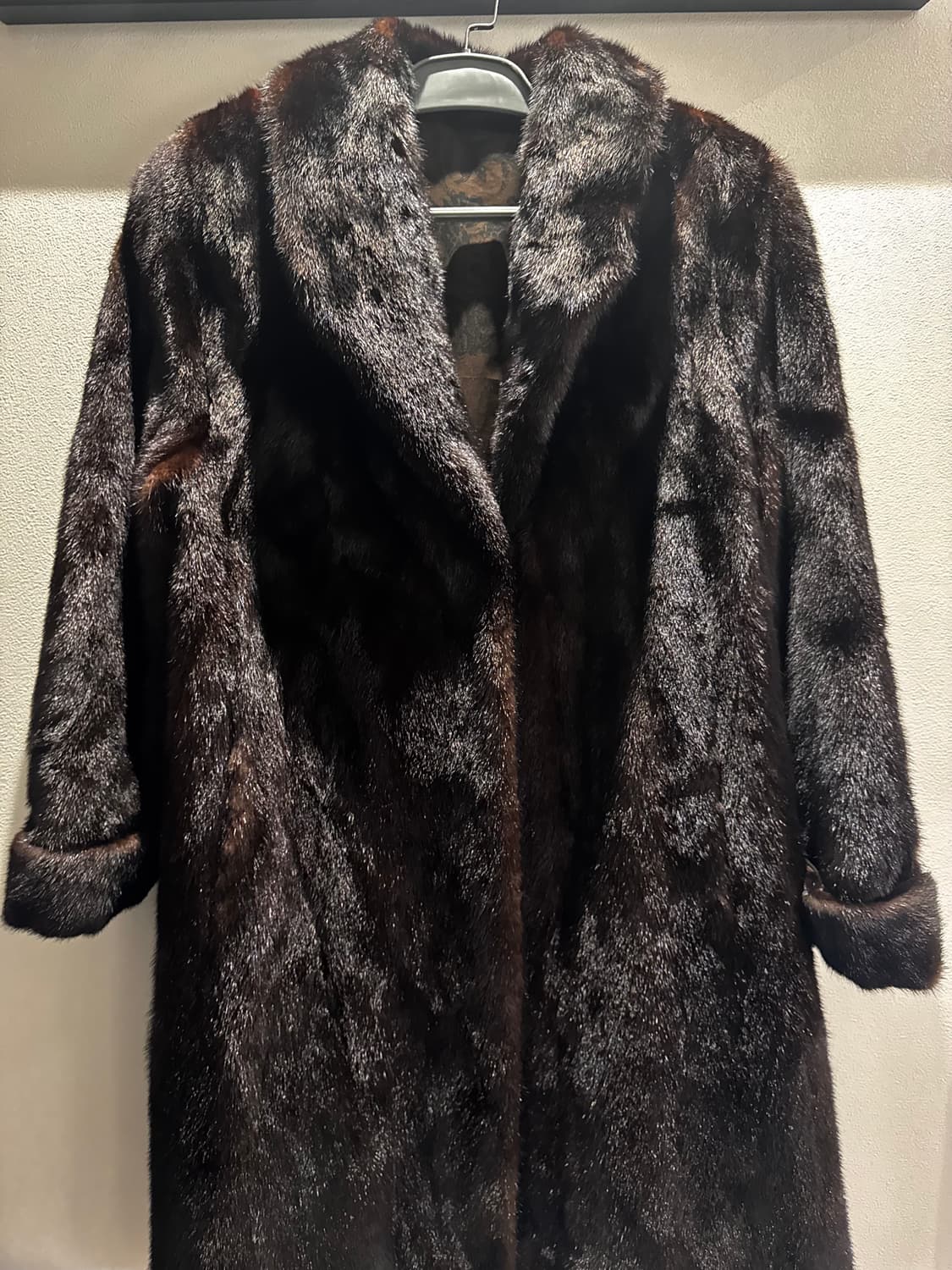 고급 통 밍크 롱 밍크코트 상품이미지2