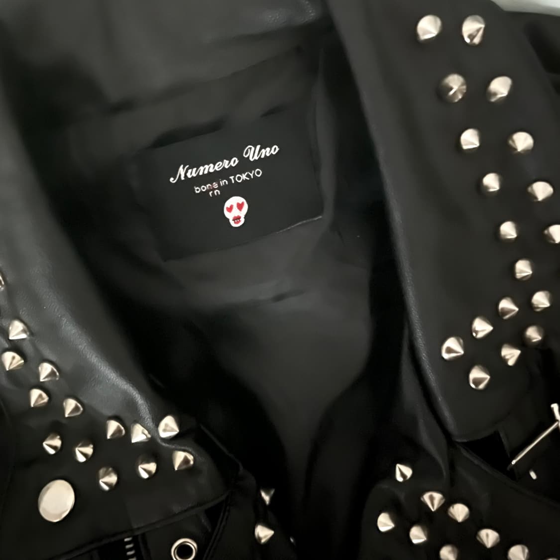Numero Uno 스터드 가죽자켓 조끼 펑크 상품이미지2