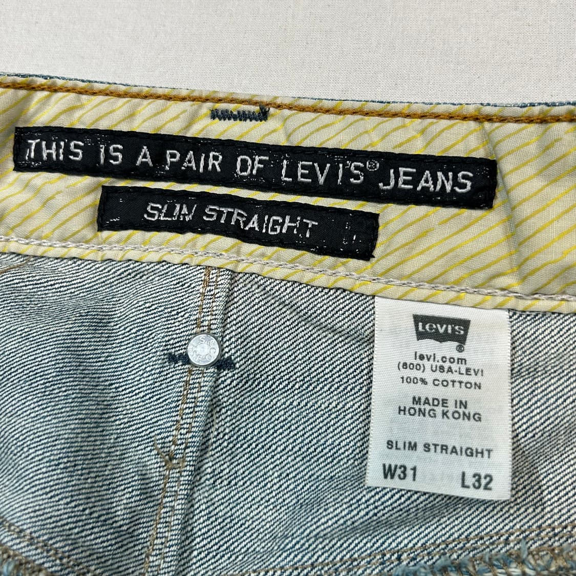 32inch) 리바이스 701 슬림 스트레이트 데님 청바지 상품이미지10