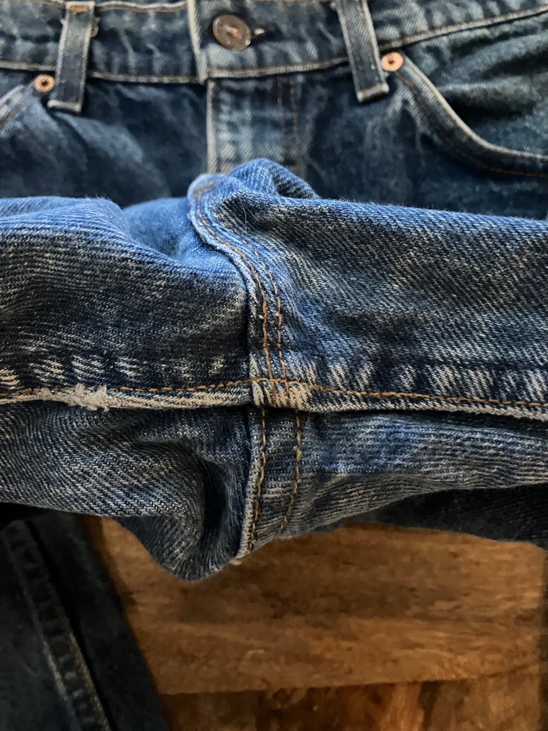 80s USA 빈티지 리바이스 517 오렌지탭 부츠컷 데님 팬츠 상품이미지8