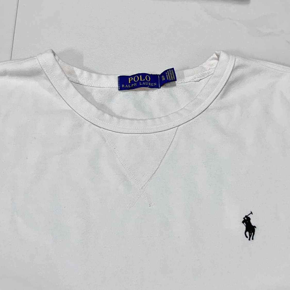 [정품] 폴로 화이트 / 블랙포니 맨투맨 [ XL ] 상품이미지3