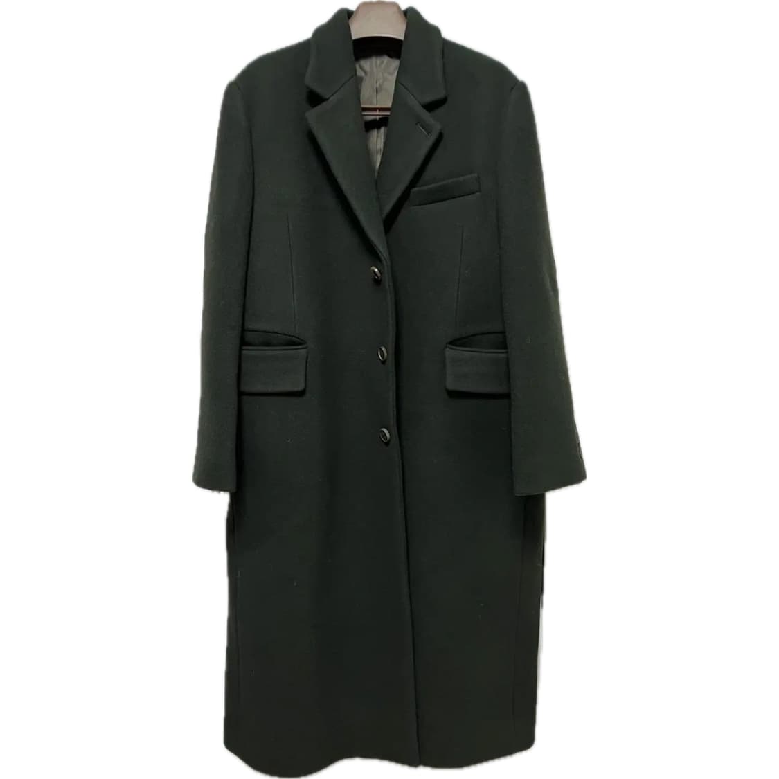 [M]23FW STU 더블 포켓 싱글 코트 다크 그린 STU OFFICE 상품이미지1
