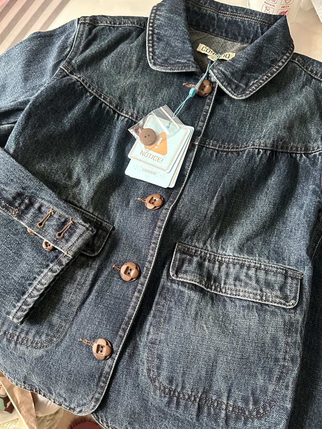 코이세이오 데님 자켓 네이비 새상품 상품이미지3