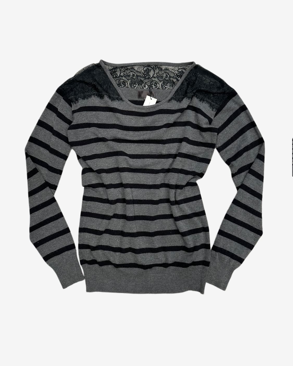lace york grey stripe knit 상품이미지1