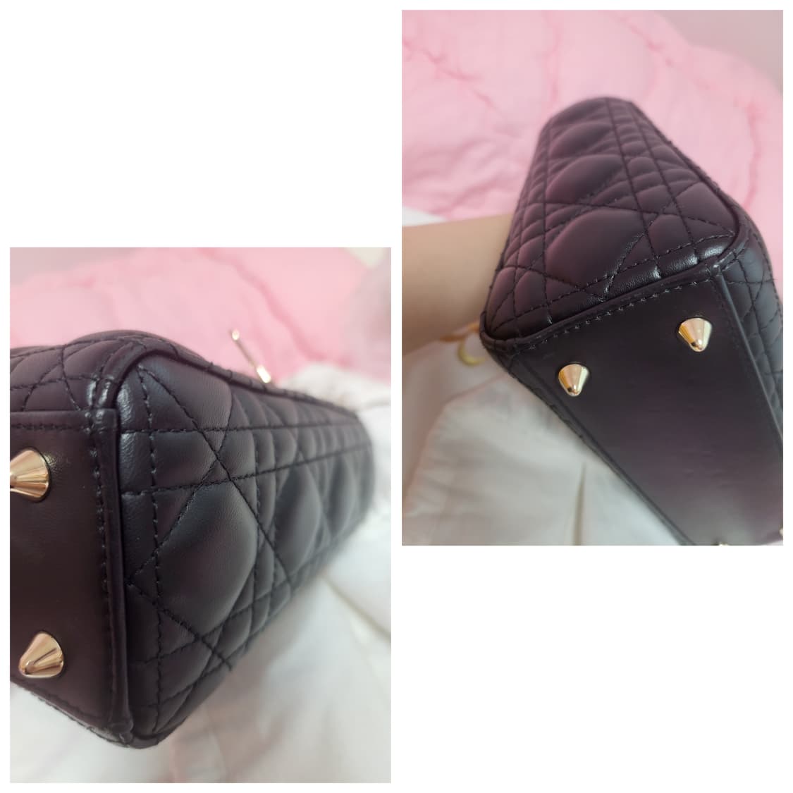 정품)급처상태좋음!디올 레이디백 스몰블랙 크로스토트백 게런티있음 지수가방 상품이미지10