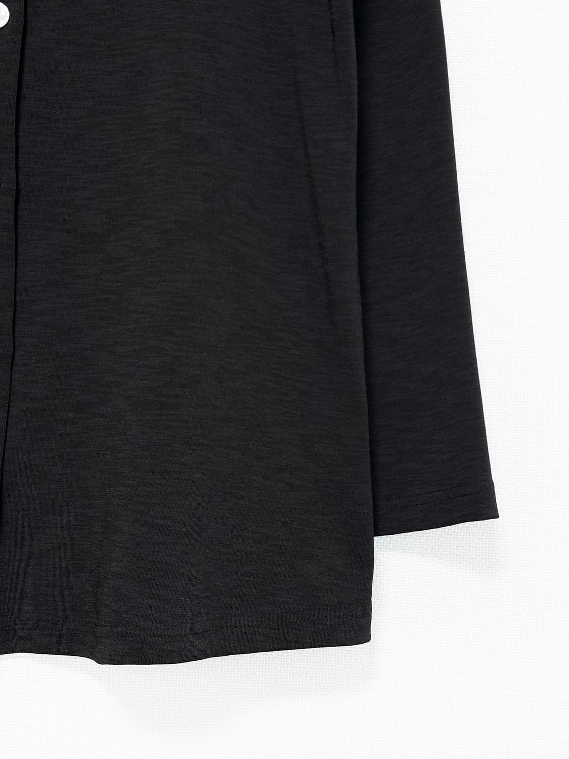 Round Neck Soft Cardigan - Black 상품이미지6