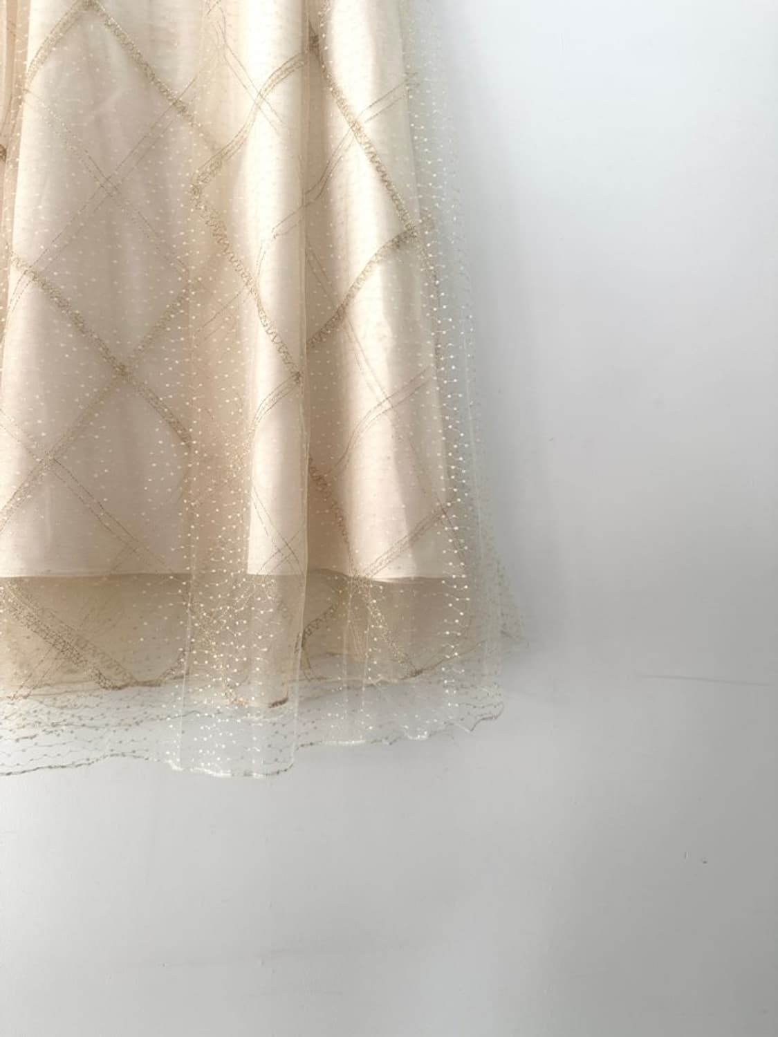 Diagonal pattern glitter tulle skirt  상품이미지4
