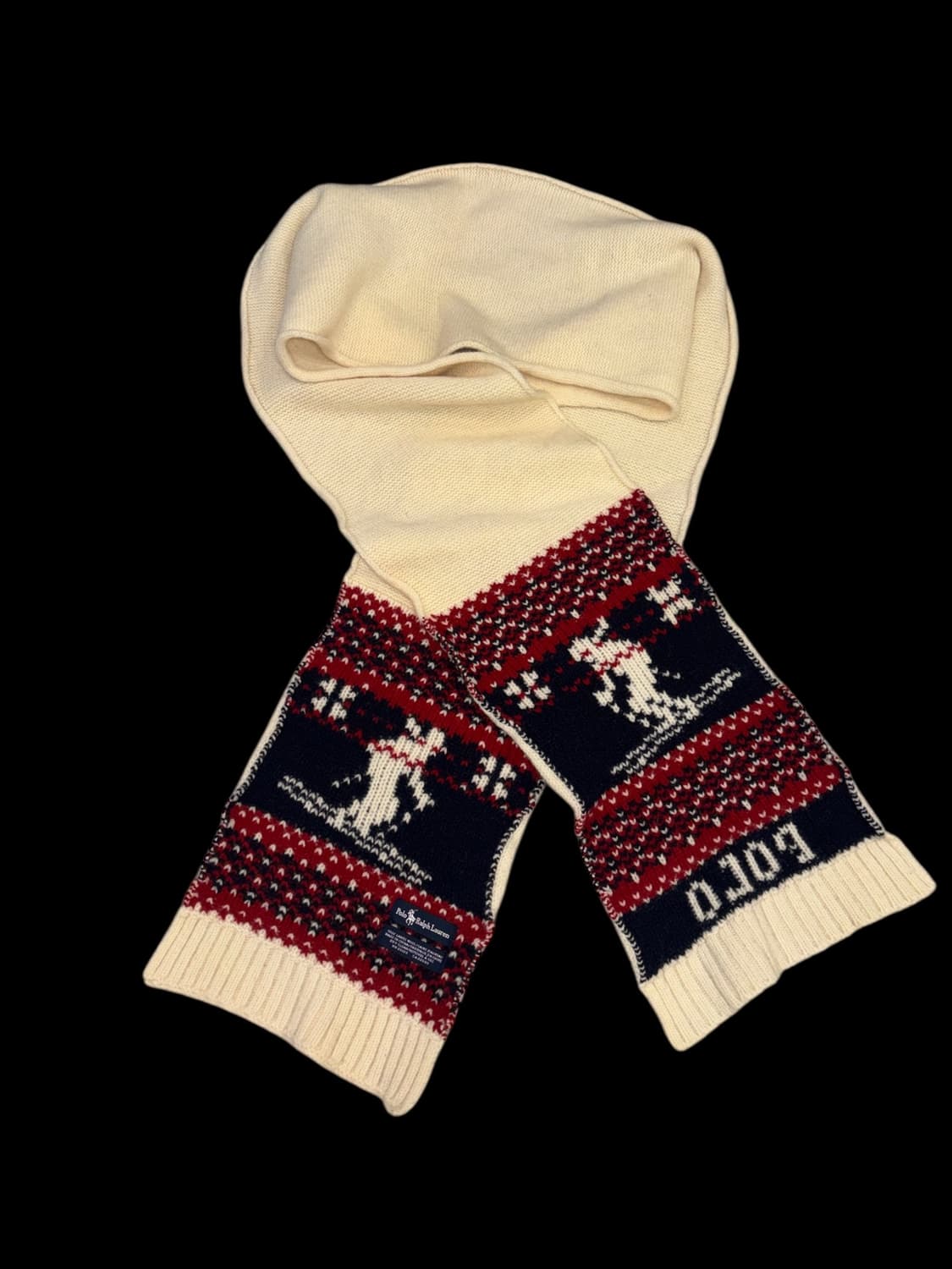 폴로 랄프로렌 스키 패턴 울 머플러 목도리 상품이미지6