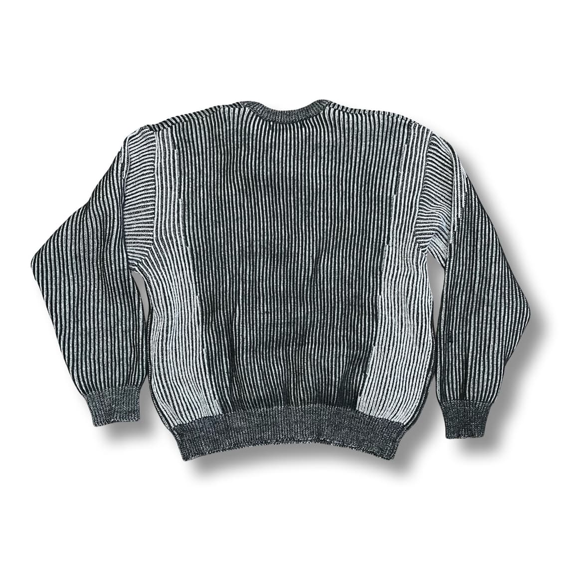 [L] 트릴리온 스트라이프 니트 블랙 상품이미지4