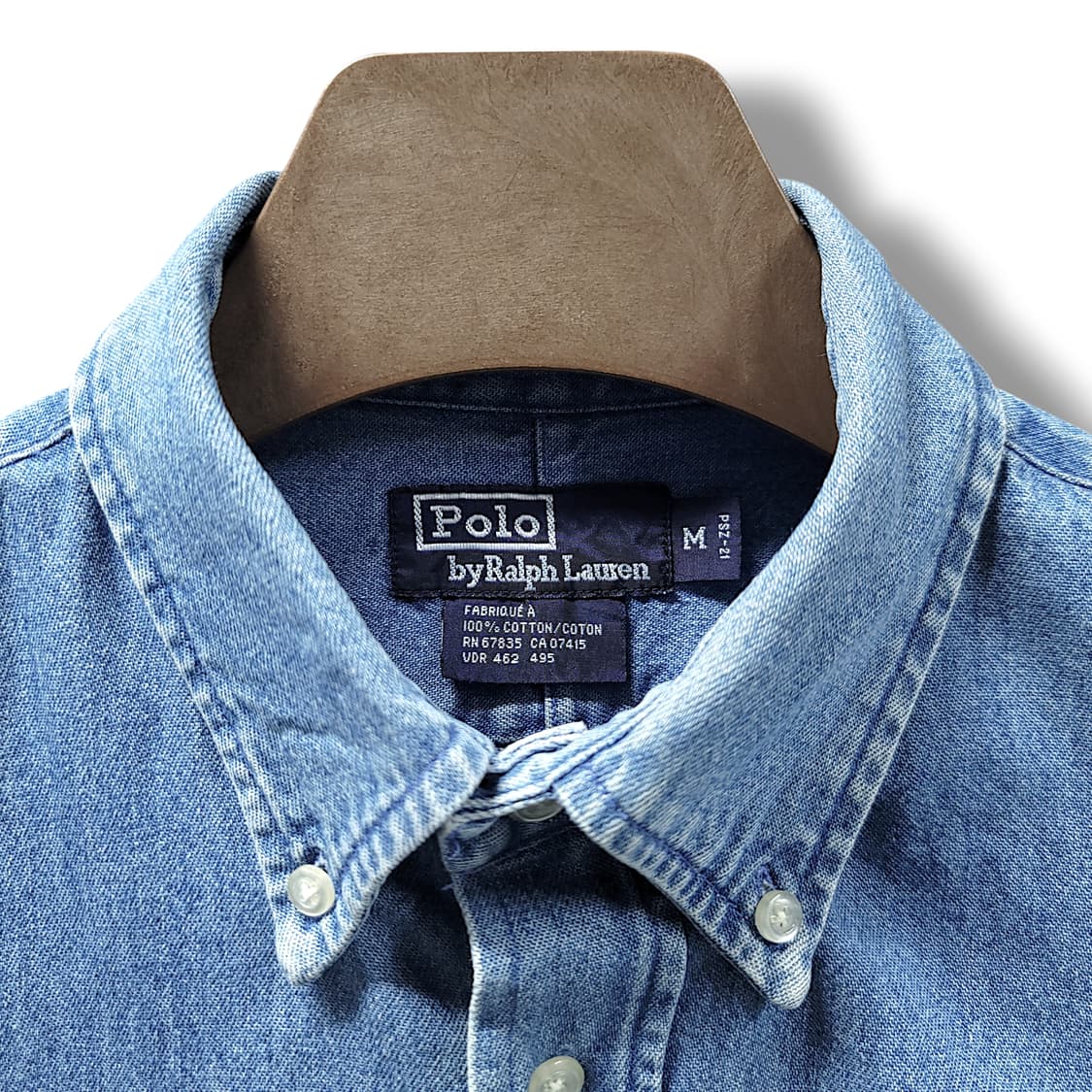 [M] 폴로 연청 레드포니 긴팔 데님셔츠 상품이미지8