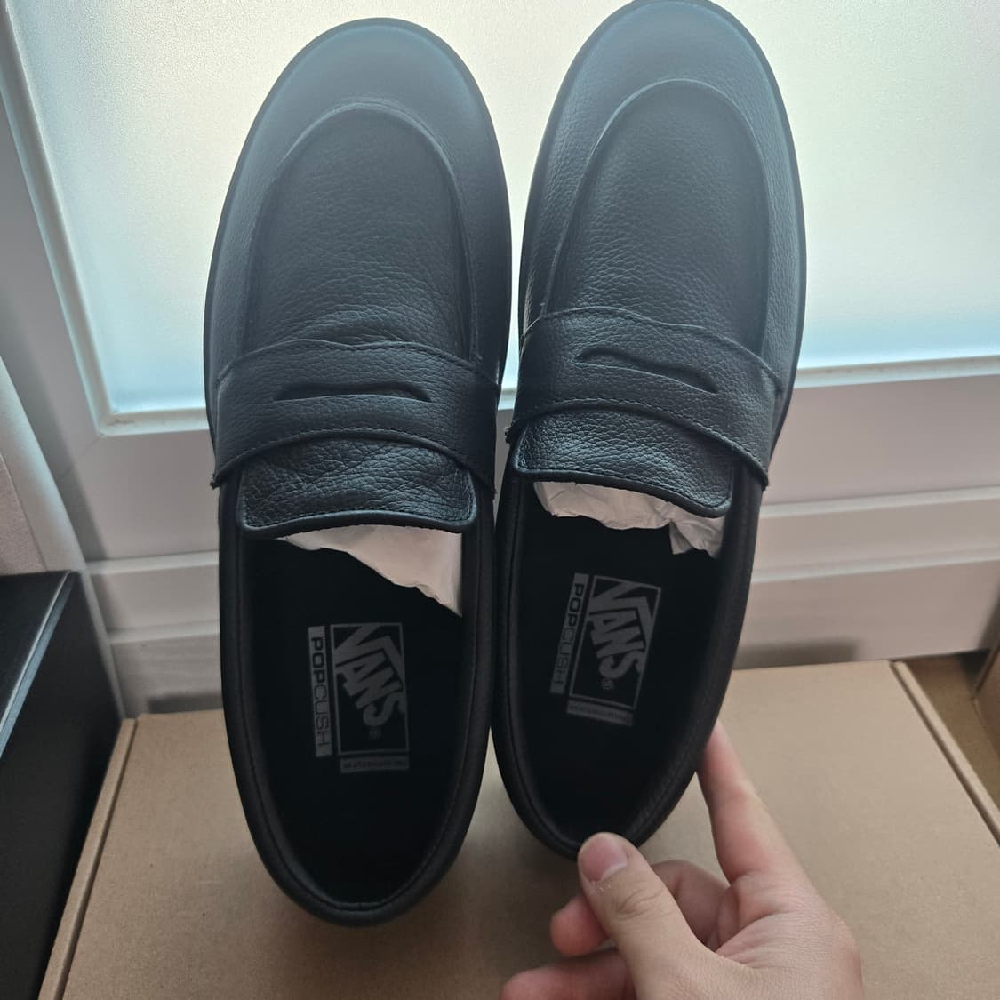 [280] 반스 스케이트 로퍼 올블랙 상품이미지2