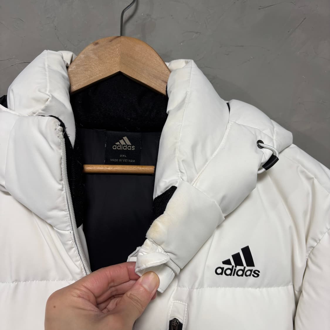 아디다스 덕다운 롱패딩 화이트 상품이미지5