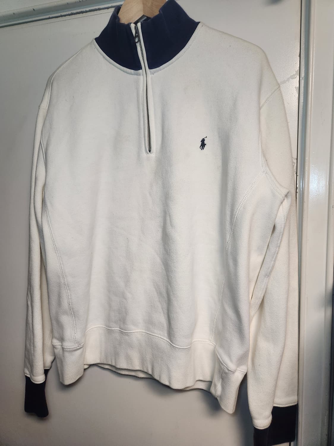 폴로 랄프로렌 하프집업 기모 맨투맨 화이트 L 상품이미지1