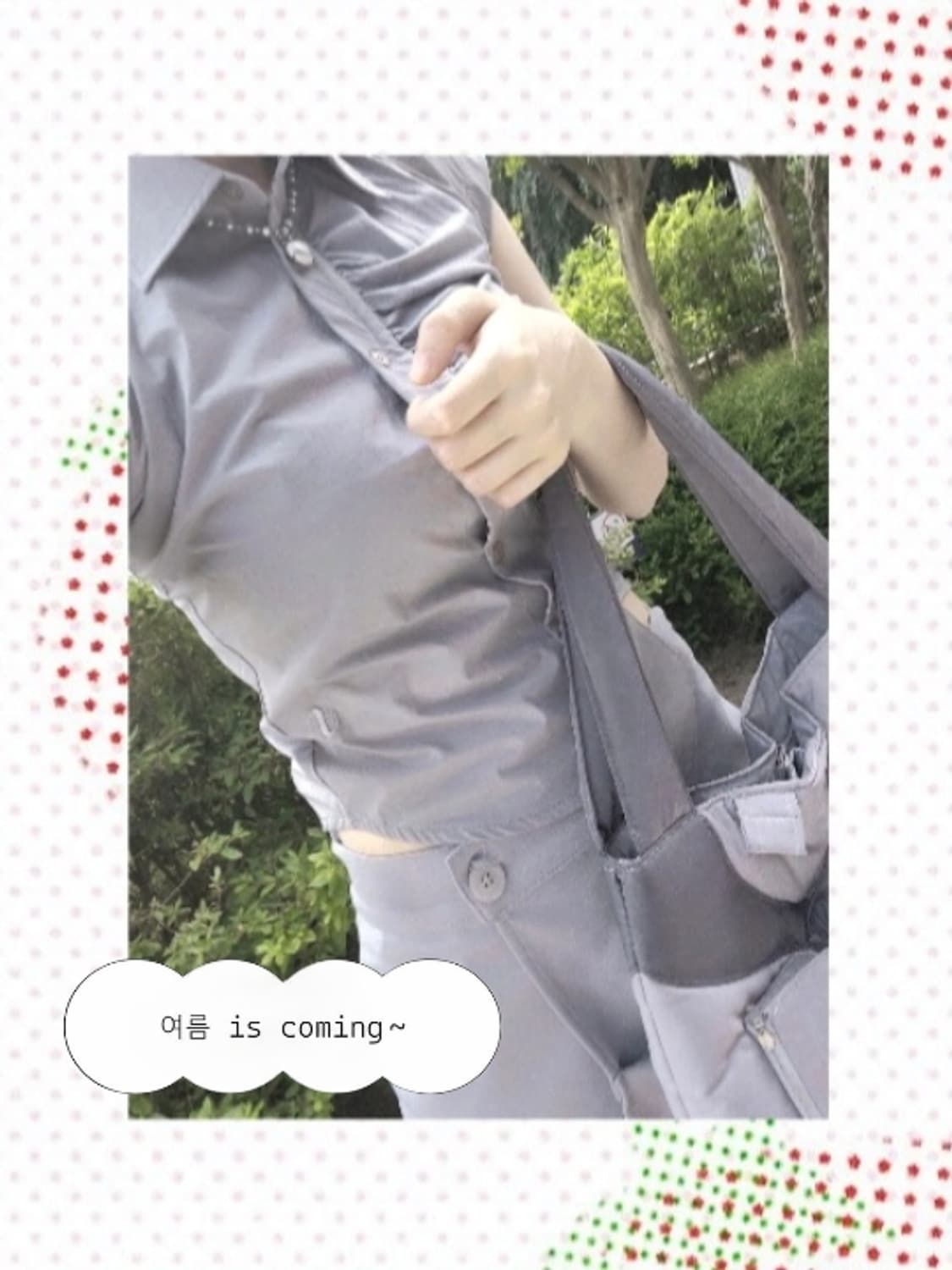 오호스 랩오버 턱팬츠 그레이 상품이미지2