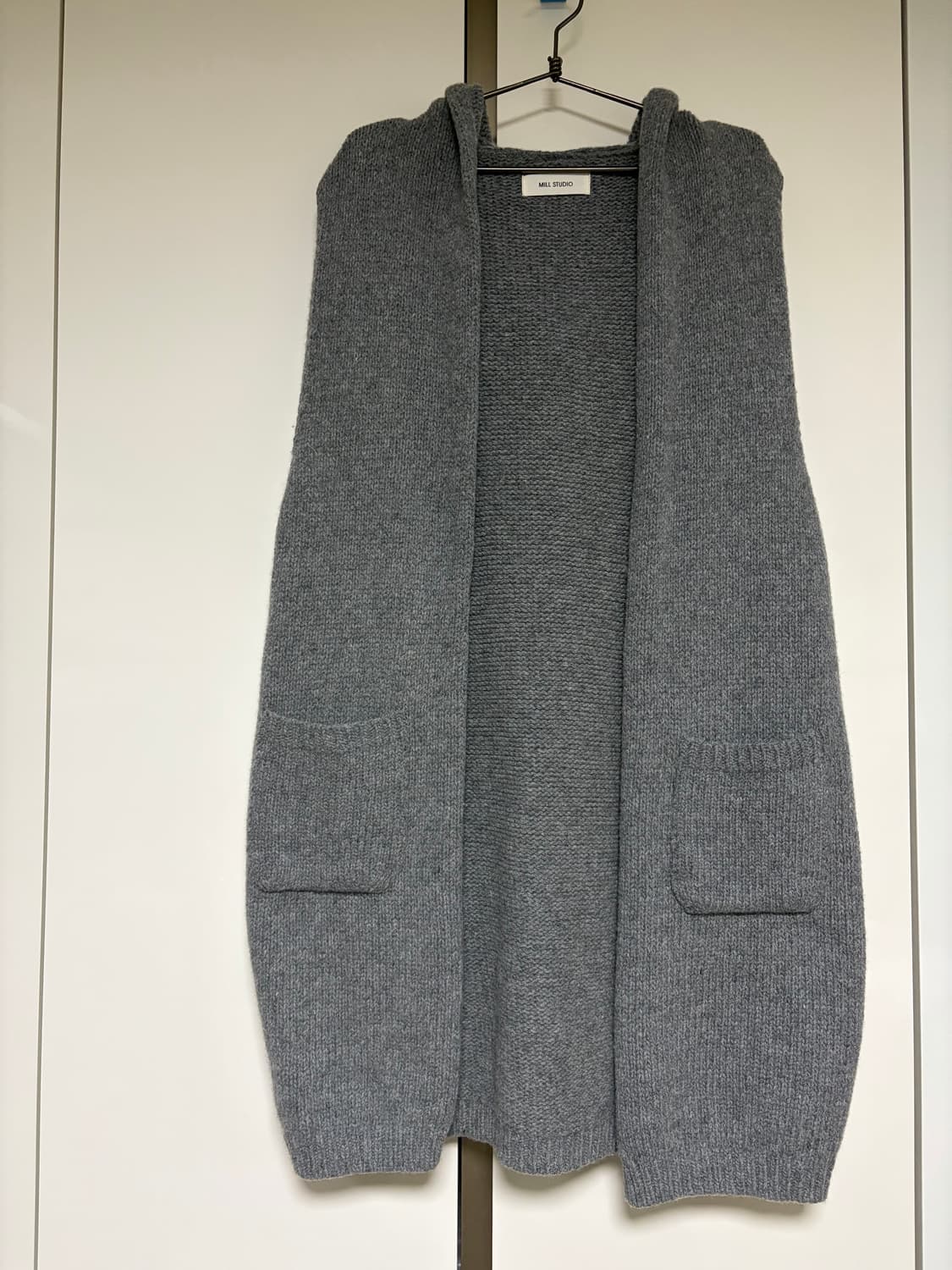 밀스튜디오 롱 니트 조끼 그레이 free size 상품이미지1
