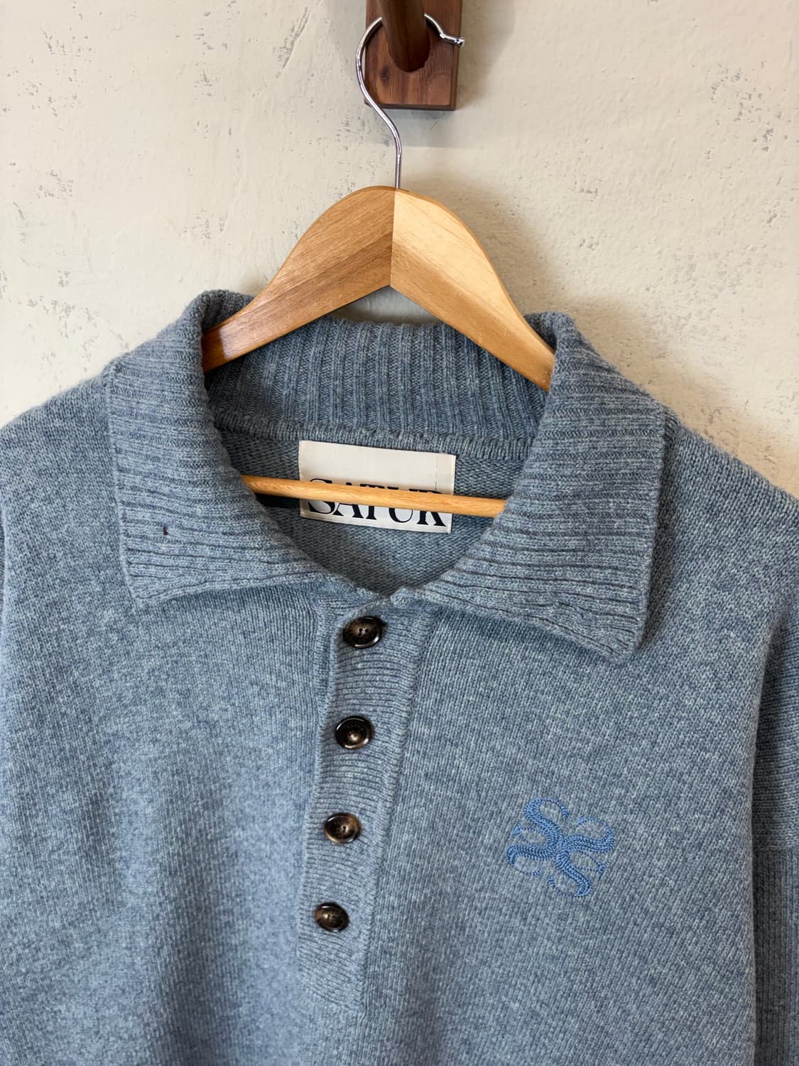 SATUR 세터 램스울 카라 니트 상품이미지5