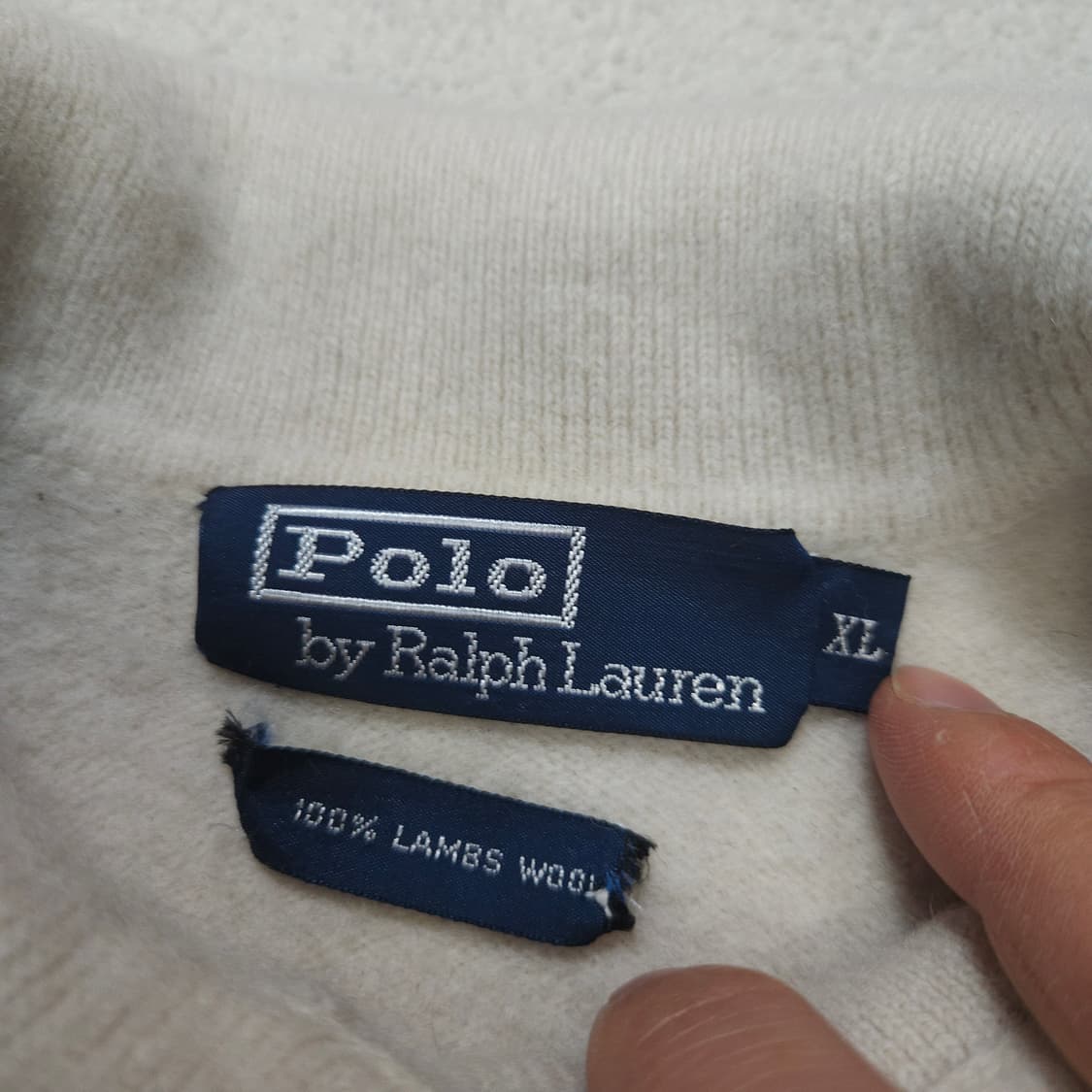 폴로 랄프 로렌 램스울 카라 니트 XL 상품이미지4