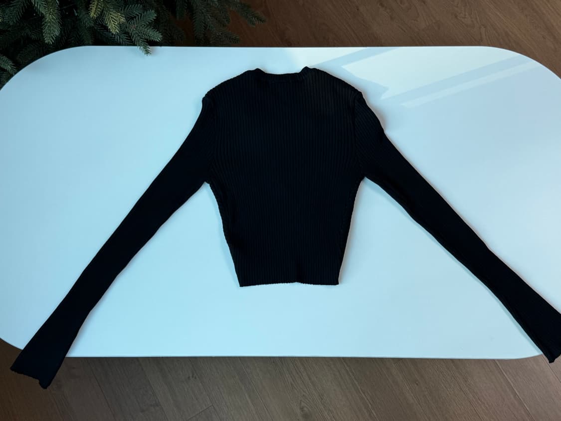 꾸레쥬 립 니트 롱슬리브 탑 상품이미지5