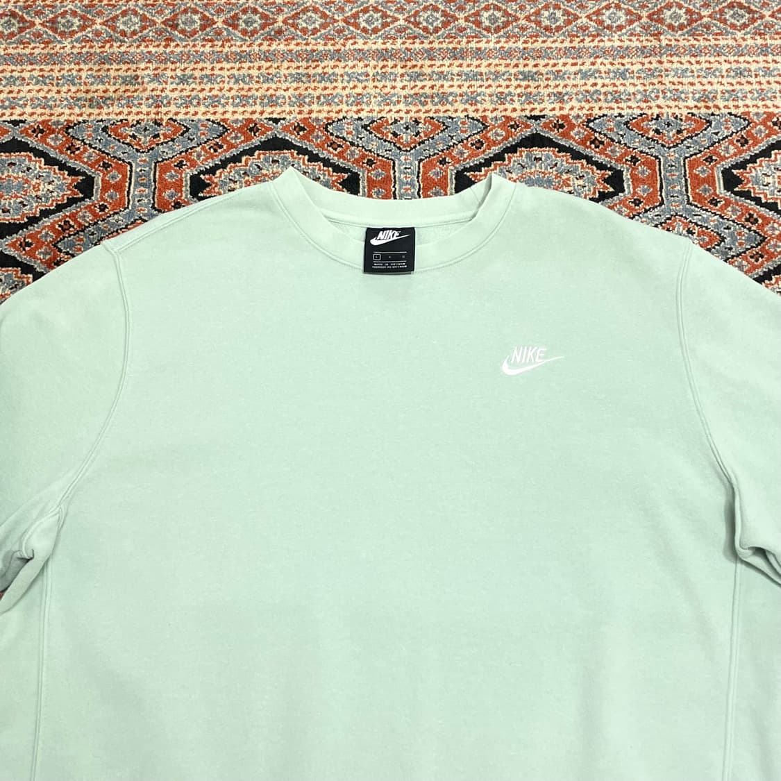 나이키 스펠로고 민트 기모 맨투맨 티셔츠 남성L 상품이미지2
