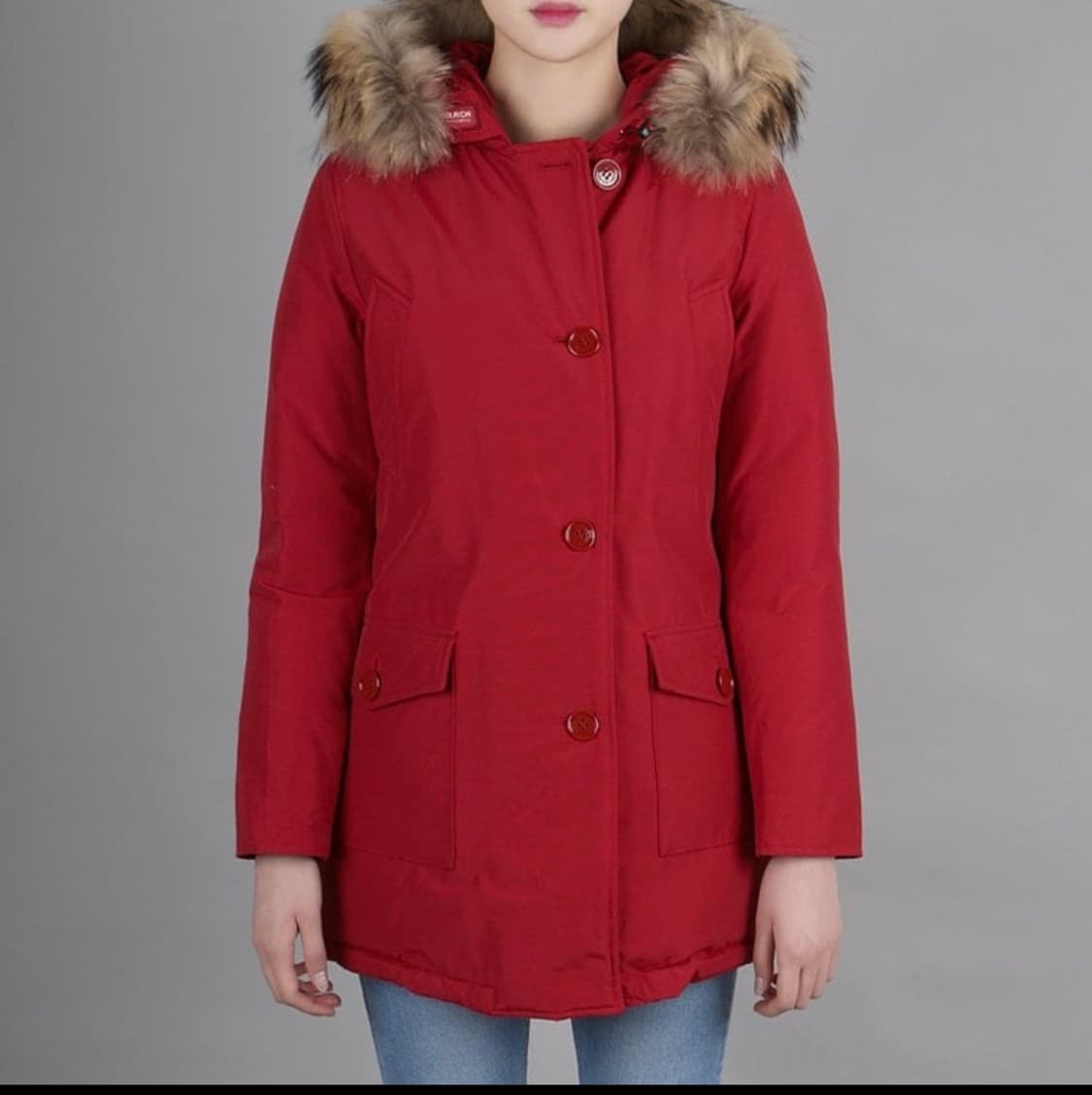 [새상품] 등산용 캐나디언 구스 여성 패딩 S (42) 레드와인 상품이미지1