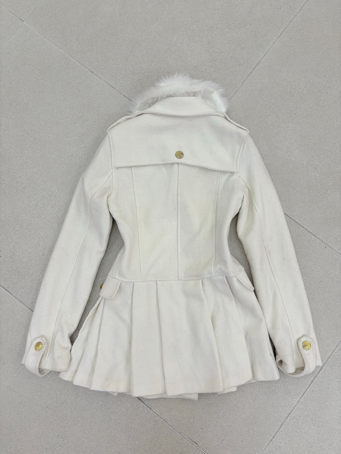 리즈리사 아이보리 플리츠 코트 상품이미지8