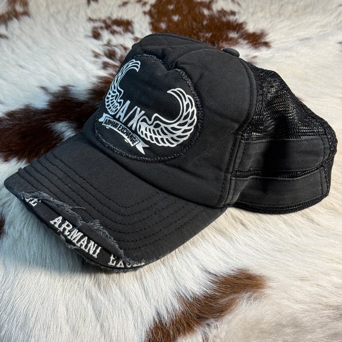 빈티지 아르마니 익스체인지 로고 매쉬 캡 상품이미지2