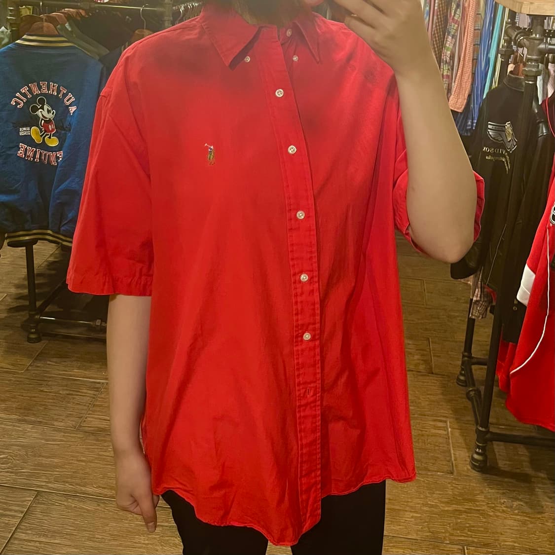 [HI] 폴로 반팔 셔츠 레드 상품이미지1