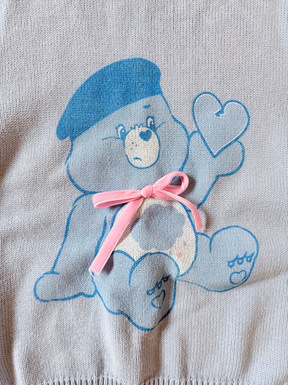 비욘드클로젯 x 케어베어 반팔 니트 스카이블루 상품이미지6